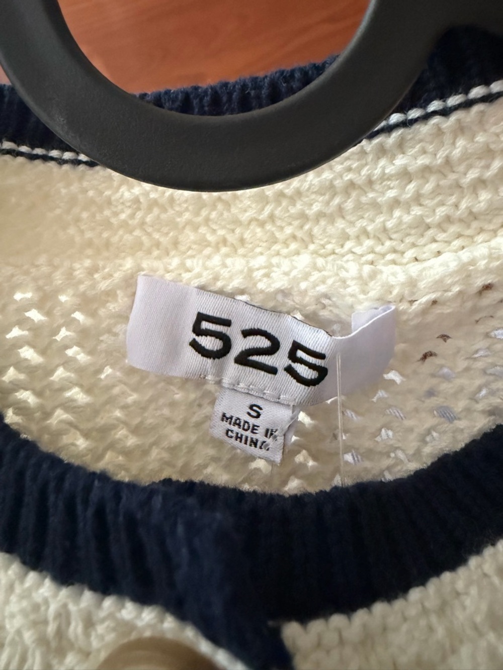 525 America Anchor Cotton Cardigan 100% Cotton | Nautical Style - Picture 5 of 5